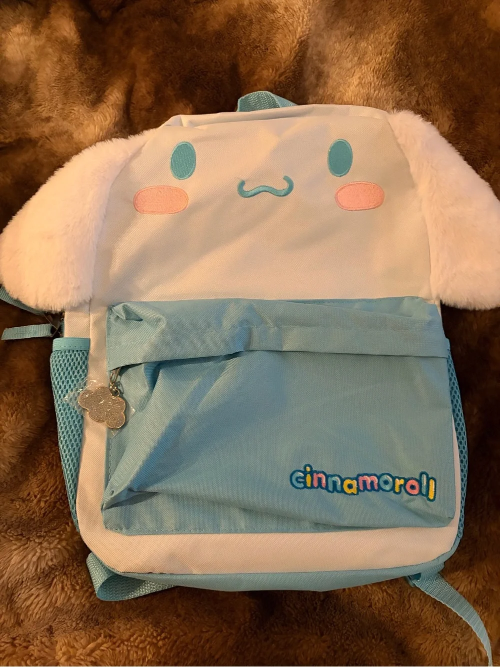 Sanrio Cinnamoroll Light Blue and White Plush-Ear Backpack